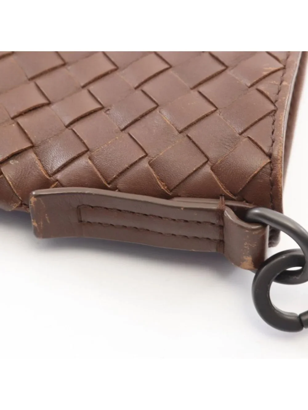 Bottega Veneta Shoulder Bag Intrecciato Brown Leather